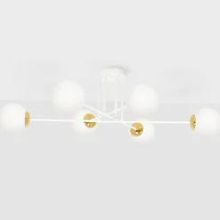 Sklep Kaja Lampa sufitowa w biało-złotym wydaniu K-5314 z serii ELMO Best