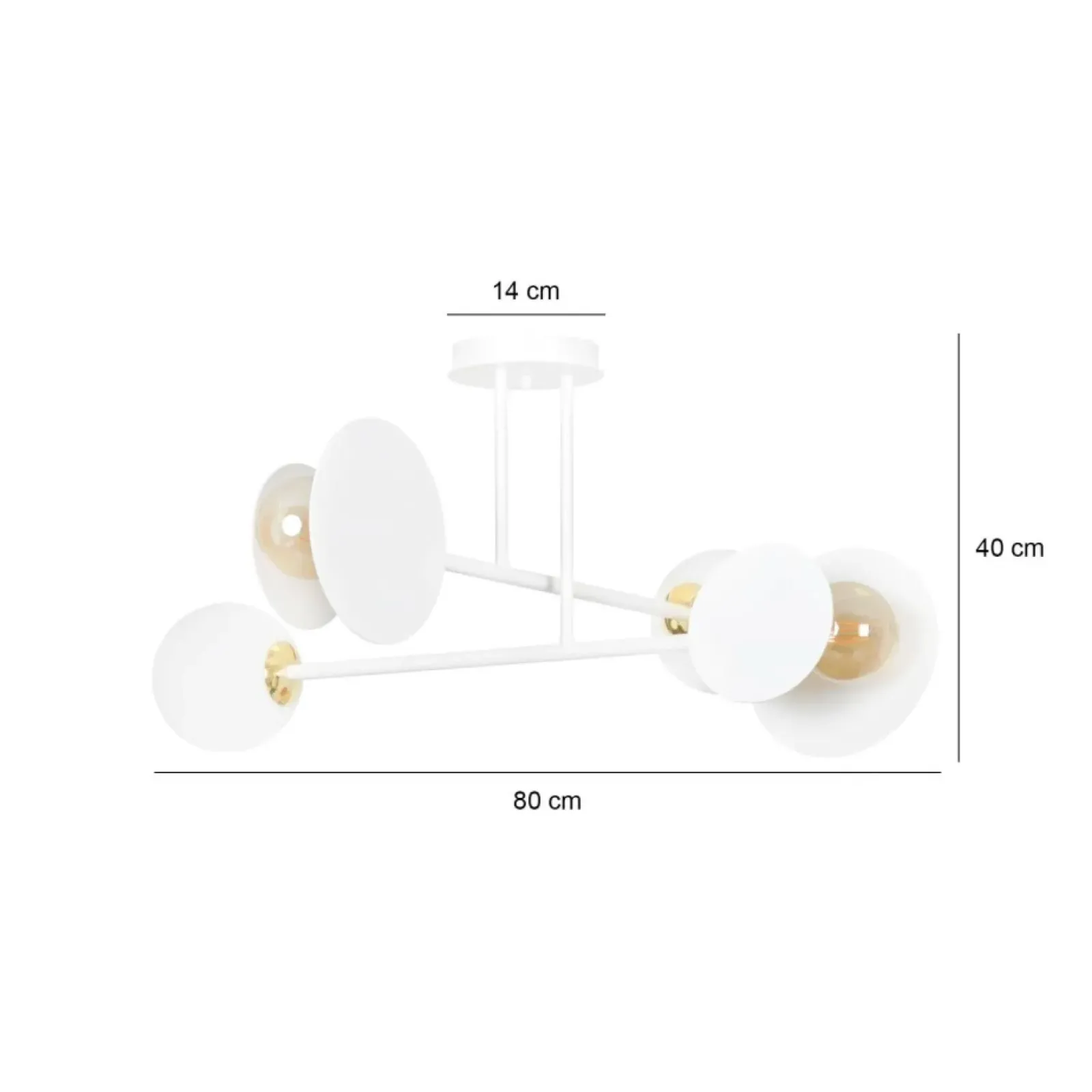 Sklep Kaja Lampa sufitowa w m kolorze na dwie żarówki 613/4 | Kaja biały Flash Sale