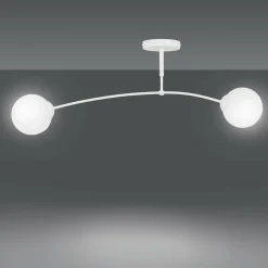 Sklep Kaja Lampa sufitowa w m kolorze z kloszami 671/2 | Kaja Oświetlenie biały Fashion