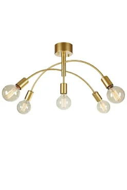 Sklep Kaja Lampa sufitowa w kolorze złotym na pięć żarówek 108285 | Kaja Flash Sale