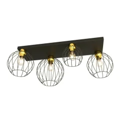 Sklep Kaja Lampa sufitowa w kolorze czerni i złota 1370/4 z serii NEST Flash Sale