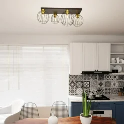 Sklep Kaja Lampa sufitowa w kolorze czerni i złota 1370/4 z serii NEST Flash Sale