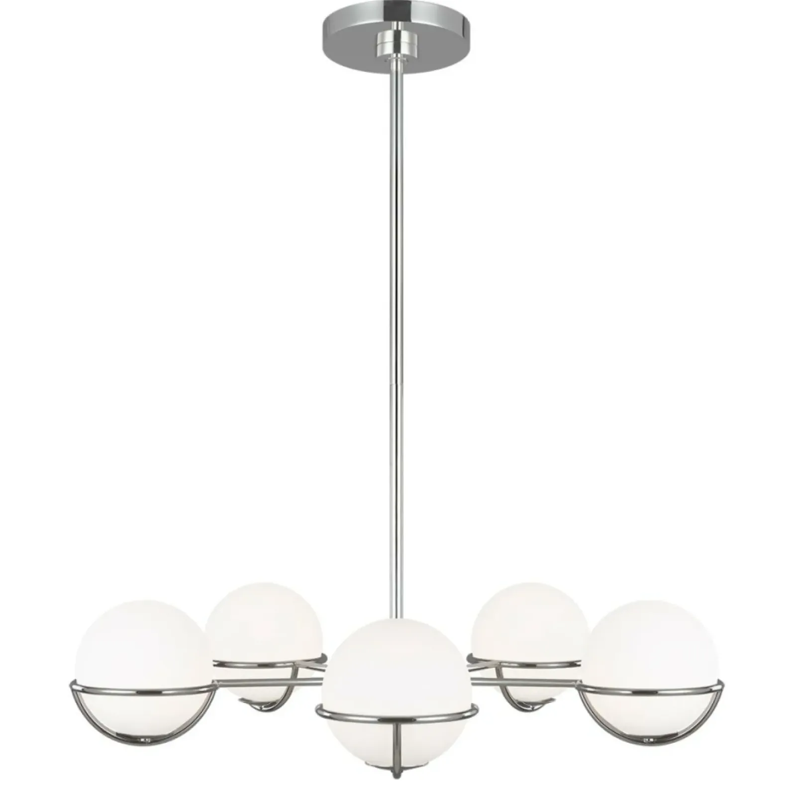 Sklep Kaja Lampa sufitowa w kolorze niklu, klosze FE-APOLLO5-PN z serii APOLLO polerowanynikiel Outlet