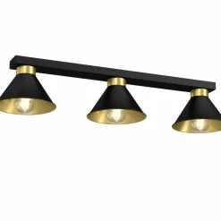 Sklep Kaja Lampa sufitowa w kolorze czarno-złotym LX 0625 z serii DEMET | Kaja Fashion