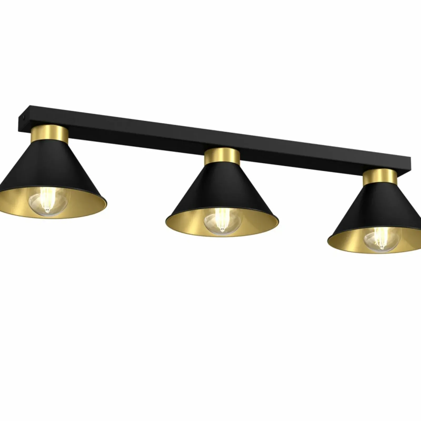 Sklep Kaja Lampa sufitowa w kolorze czarno-złotym LX 0625 z serii DEMET | Kaja Fashion