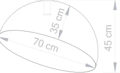 Sklep Kaja Lampa sufitowa w kształcie półkuli SIG 32472 z serii SFERA 70 CZ/ZŁ Best