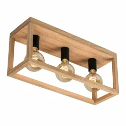 Sklep Kaja Lampa sufitowa w stylu boho, drewniana skrzynka 9154374 KAGO | Kaja* Plafony Nowoczesne