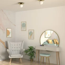 Sklep Kaja Lampa sufitowa w stylu glamour, z kloszem MLP7969 z serii PLATO | Kaja Oświetlen Outlet