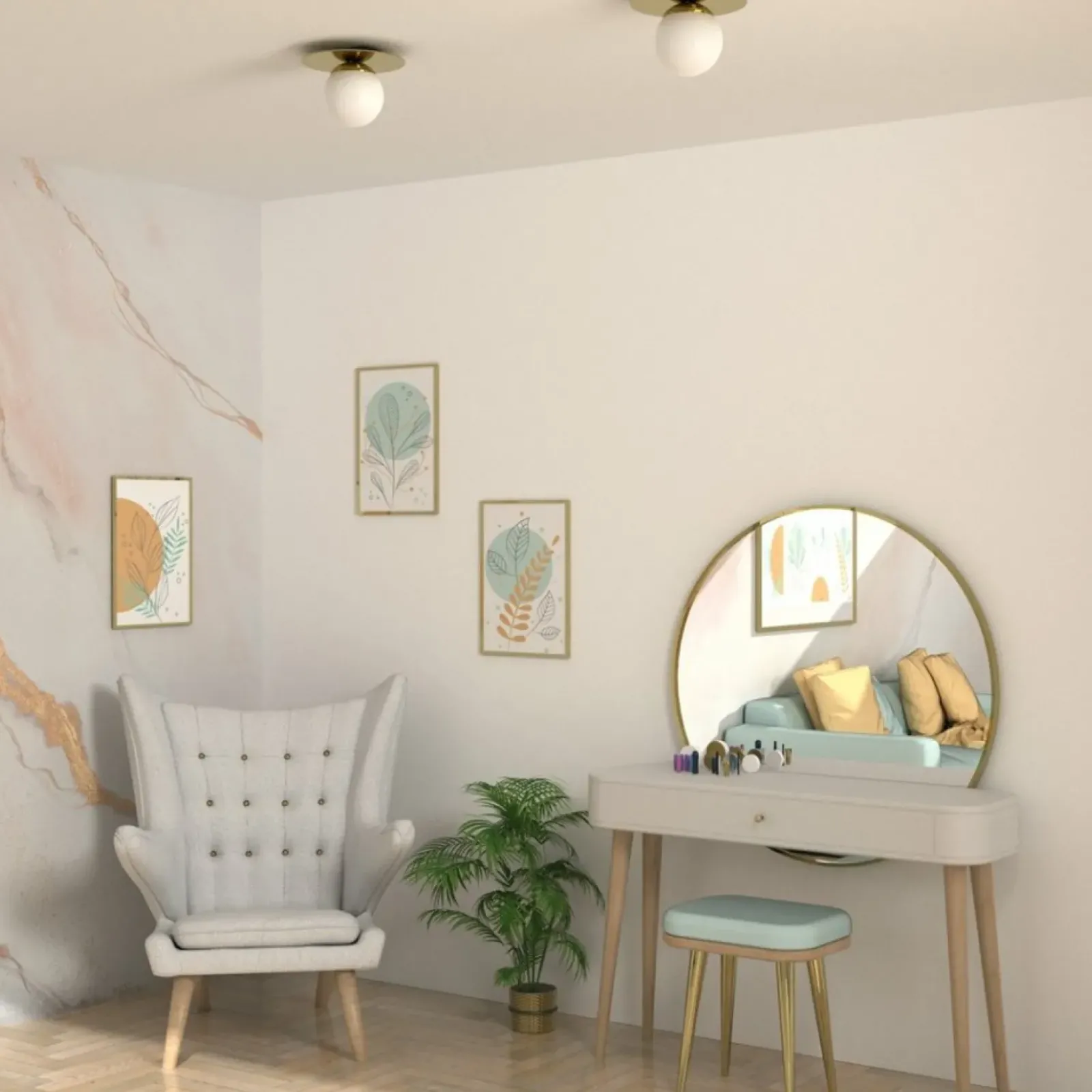 Sklep Kaja Lampa sufitowa w stylu glamour, z kloszem MLP7969 z serii PLATO | Kaja Oświetlen Outlet