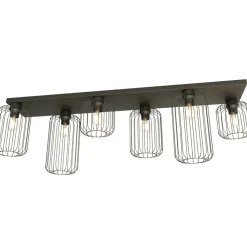 Sklep Kaja Lampa sufitowa w stylu industrialnym 1367/6 z serii BARN czarny Discount