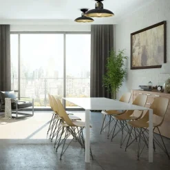 Sklep Kaja Lampa sufitowa w stylu loftowym, złote wnętrze MLP8905 z serii FELIX | Kaja Oświ Sale