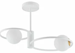 Sklep Kaja Lampa sufitowa w stylu modern classic, do sypialni SIG 33463 AQUA biały Online