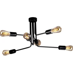 Sklep Kaja Lampa sufitowa w surowym, loftowym stylu K-3891 SKADI | Kaja czarny Flash Sale