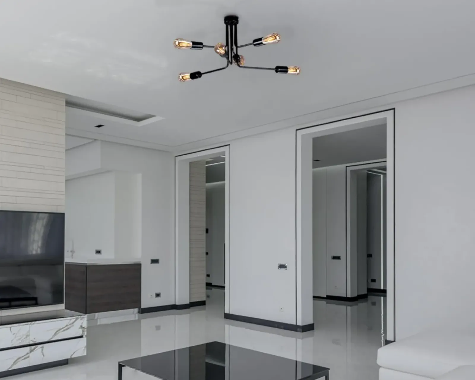 Sklep Kaja Lampa sufitowa w surowym, loftowym stylu K-3891 SKADI | Kaja czarny Flash Sale