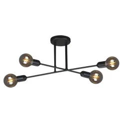 Sklep Kaja Lampa sufitowa w surowym stylu K-4382 SITYA BLACK | Kaja Oświetlenie czarny Fashion