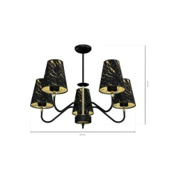 Sklep Kaja Lampa sufitowa, żyrandol dający dużo światła MLP7282 z serii HERMES | Kaja Oświe Discount
