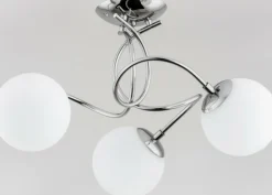 Sklep Kaja Lampa sufitowa z 3 kulistymi białymi kloszami AL 28543 | Kaja Cheap
