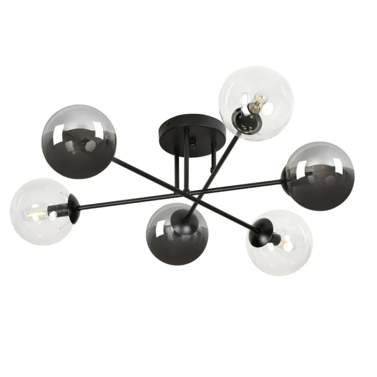 Sklep Kaja Lampa sufitowa z 2 rodzajami kulistych kloszy 834/6B1 | Kaja New