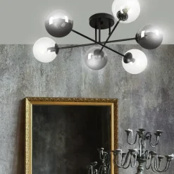 Sklep Kaja Lampa sufitowa z 2 rodzajami kulistych kloszy 834/6B1 | Kaja New