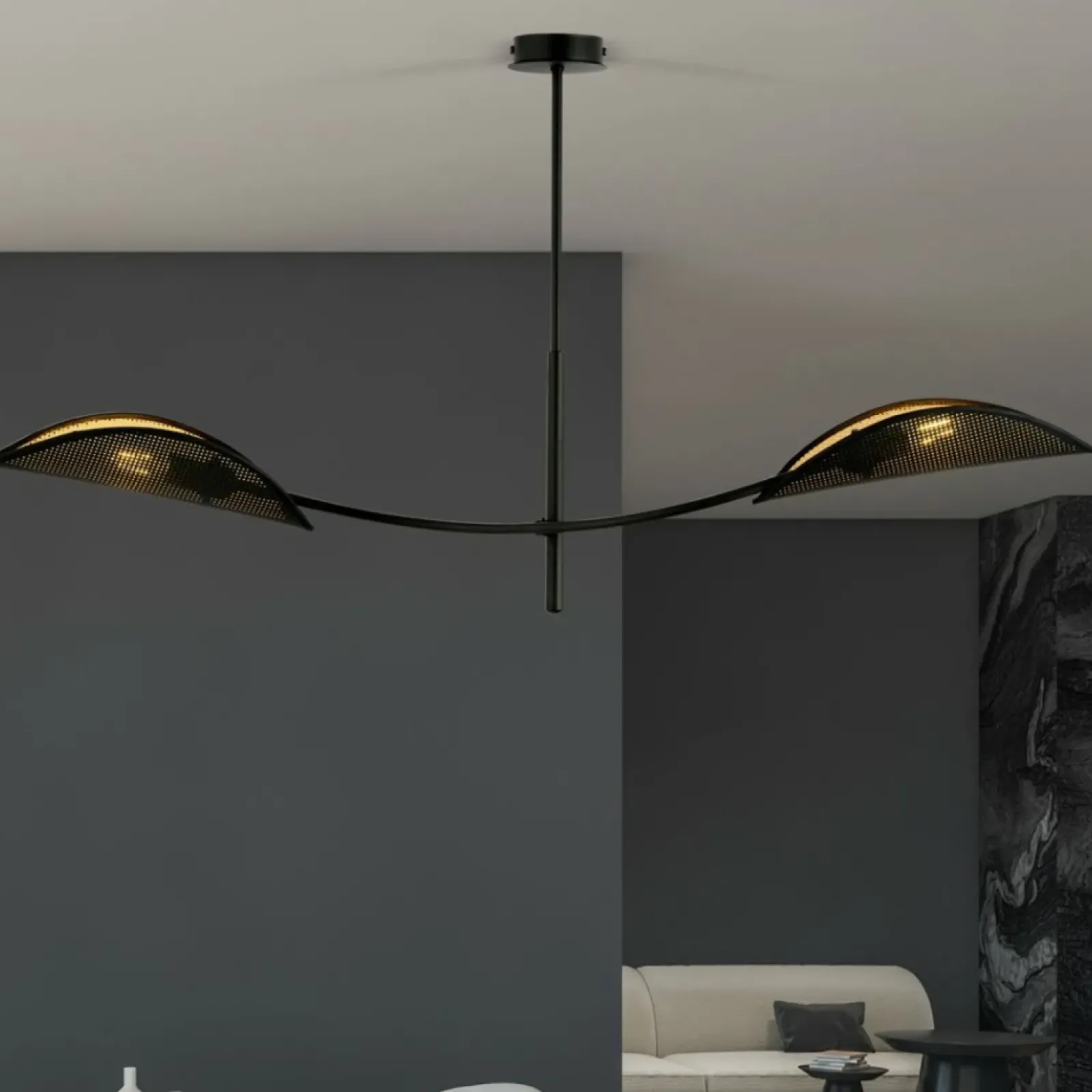 Sklep Kaja Lampa sufitowa z abażurami imitującymi liście 1106/2 LOTUS | Kaja Store