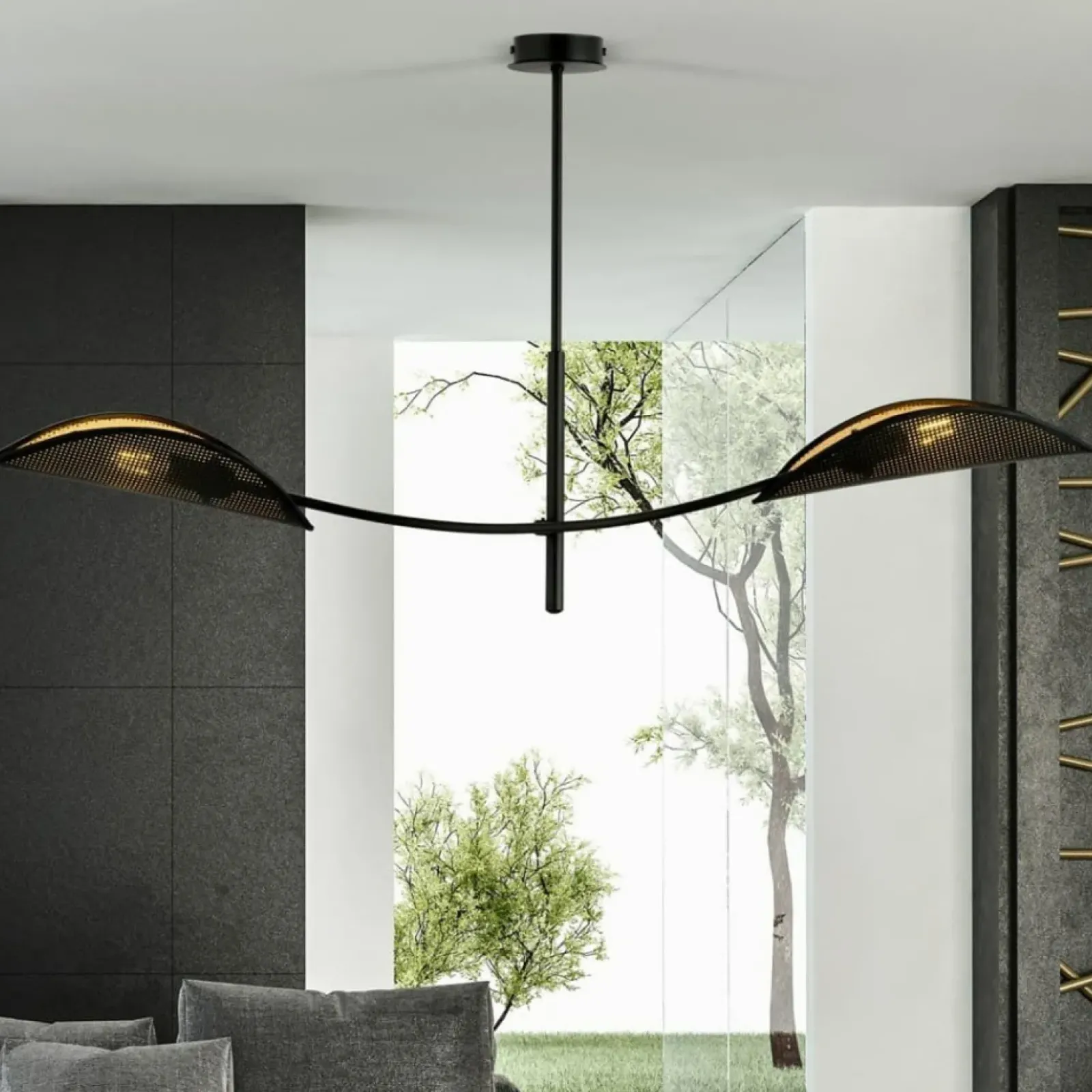 Sklep Kaja Lampa sufitowa z abażurami imitującymi liście 1106/2 LOTUS | Kaja Store