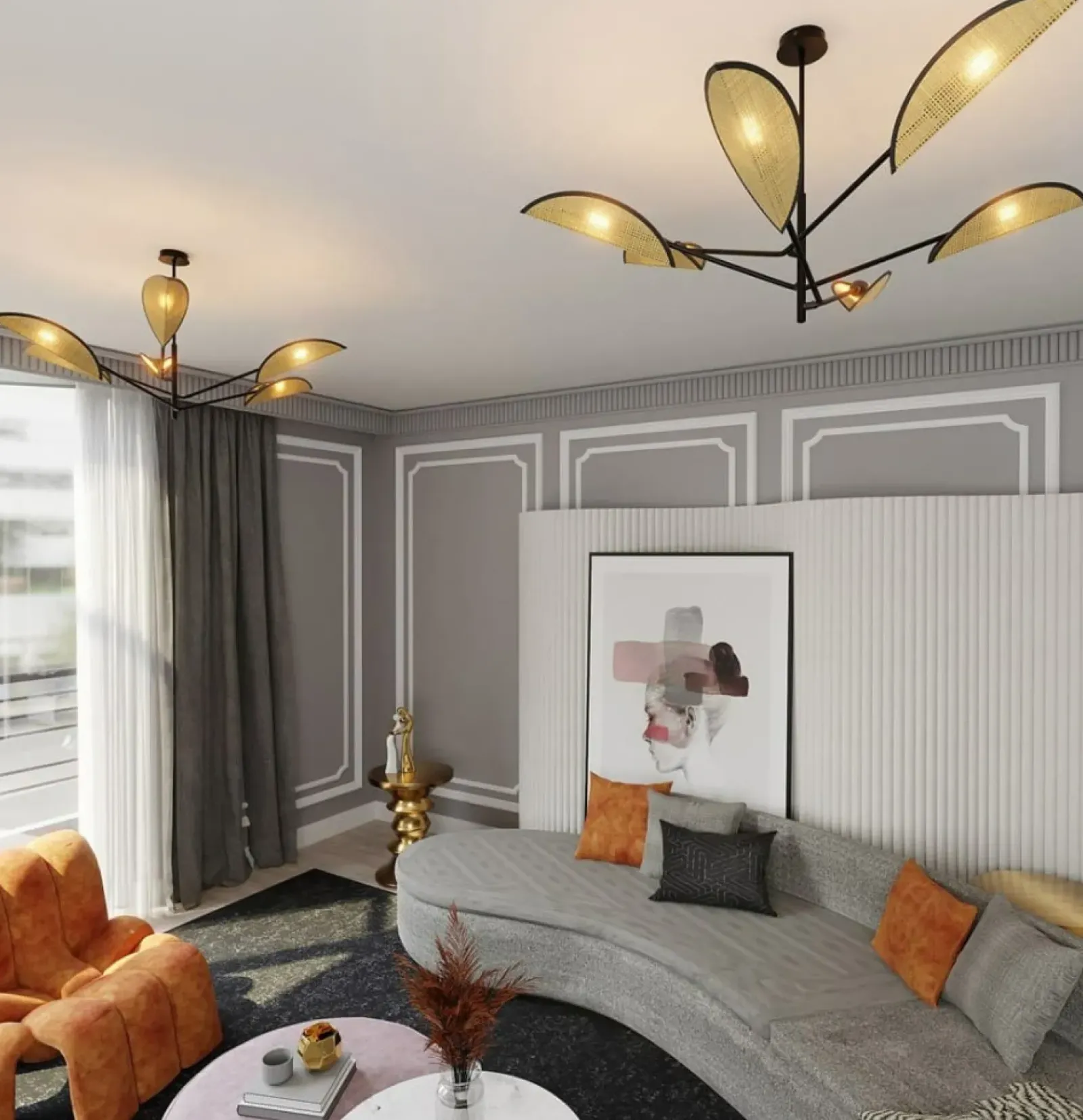 Sklep Kaja Lampa sufitowa z abażurami w stylu boho 1160/6 VENE | Kaja Oświetlenie Cheap