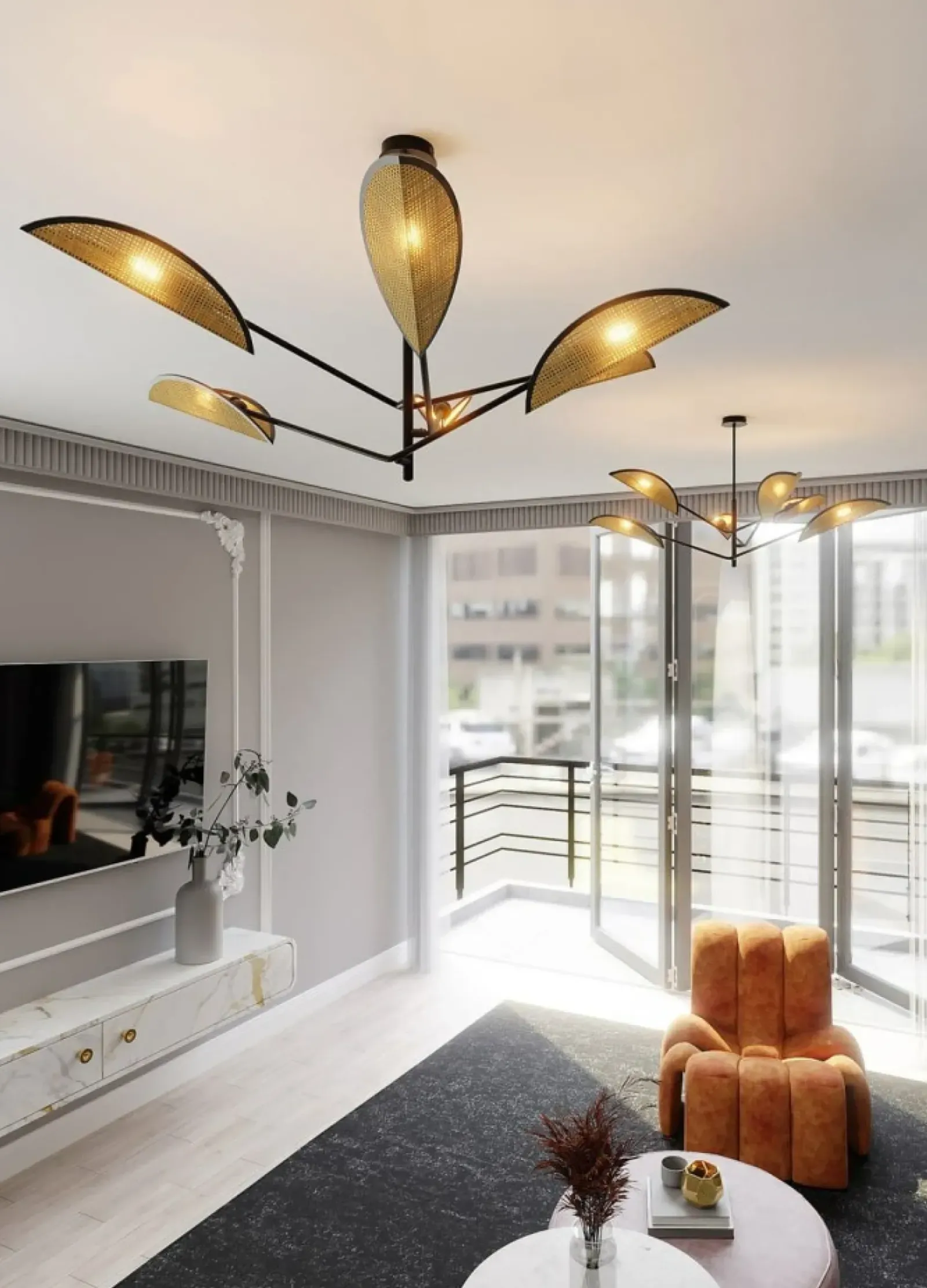 Sklep Kaja Lampa sufitowa z abażurami w stylu boho 1160/6 VENE | Kaja Oświetlenie Cheap
