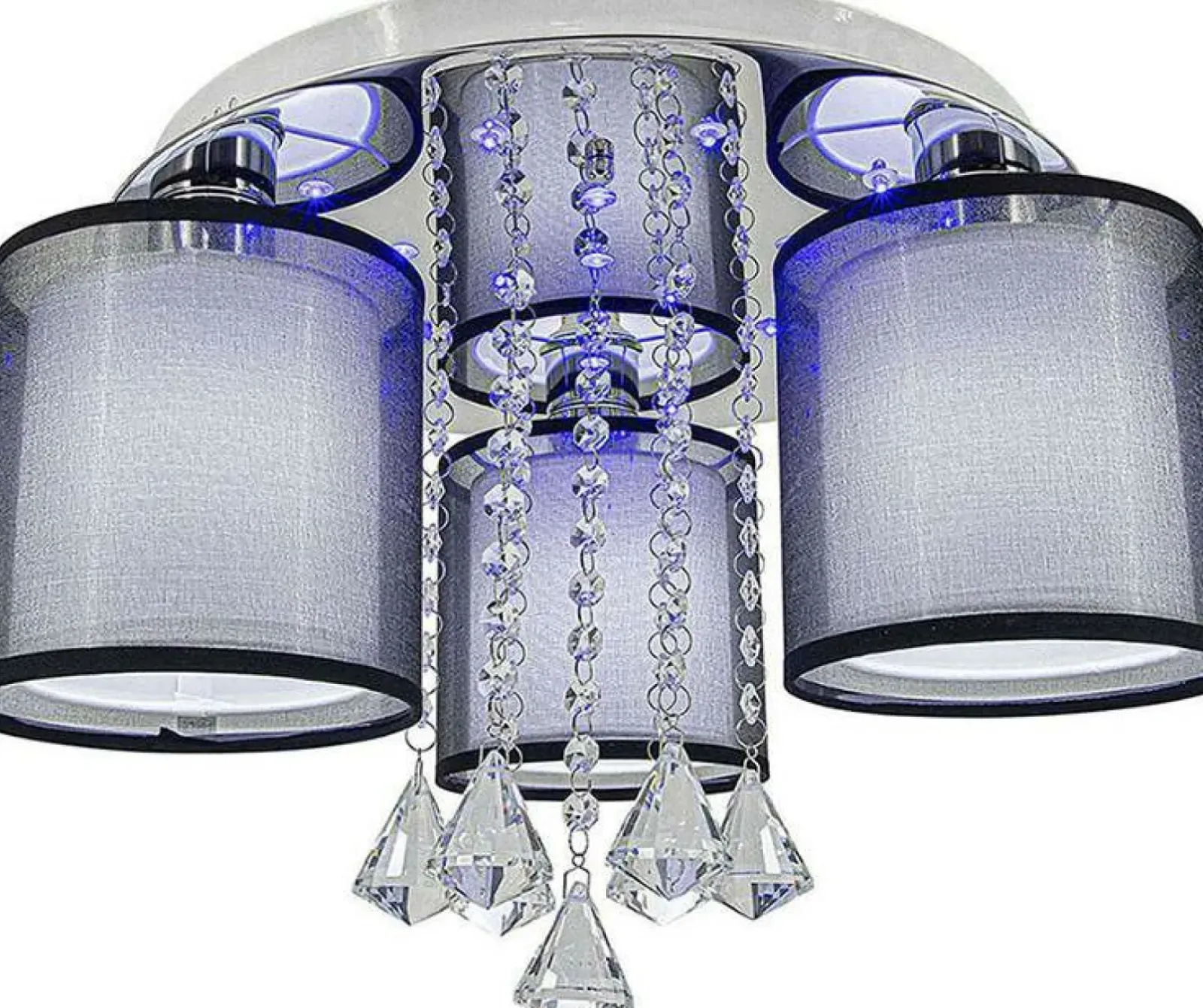 Sklep Kaja Lampa sufitowa z abażurem w kształcie tuby DRS8007/3 8C | Kaja chrom Clearance