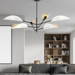 Sklep Kaja Lampa sufitowa z biało-złotymi abażurami 1159/6 VENE | Kaja New