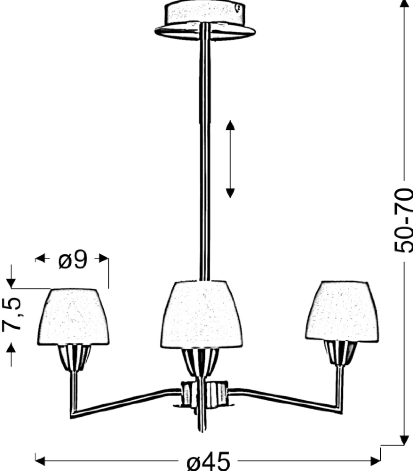 Sklep Kaja Lampa sufitowa z białymi kloszami 33-10639 TOGO | Kaja Oświetlenie* Randole Tradycyjne