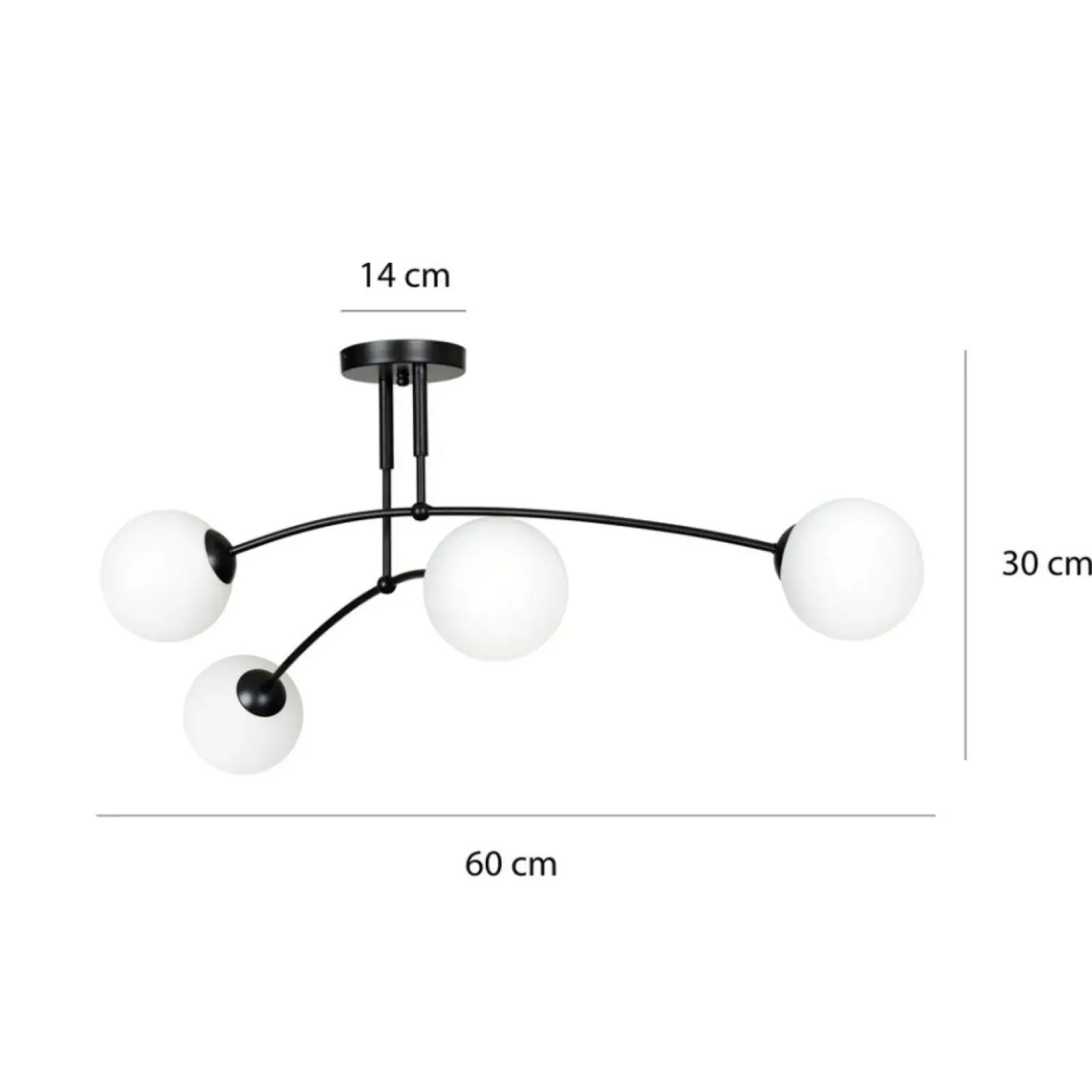 Sklep Kaja Lampa sufitowa z białymi klasycznymi kloszami 670/4 | Kaja Oświetlenie Clearance