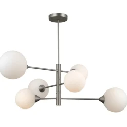 Sklep Kaja Lampa sufitowa z białymi kloszami PND-55342-6-SN EVORA | Kaja Hot