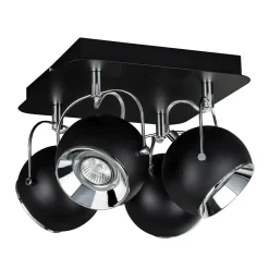 Sklep Kaja Lampa sufitowa z czarno-srebrnymi reflektorami 5109484 BALL | Kaja Store