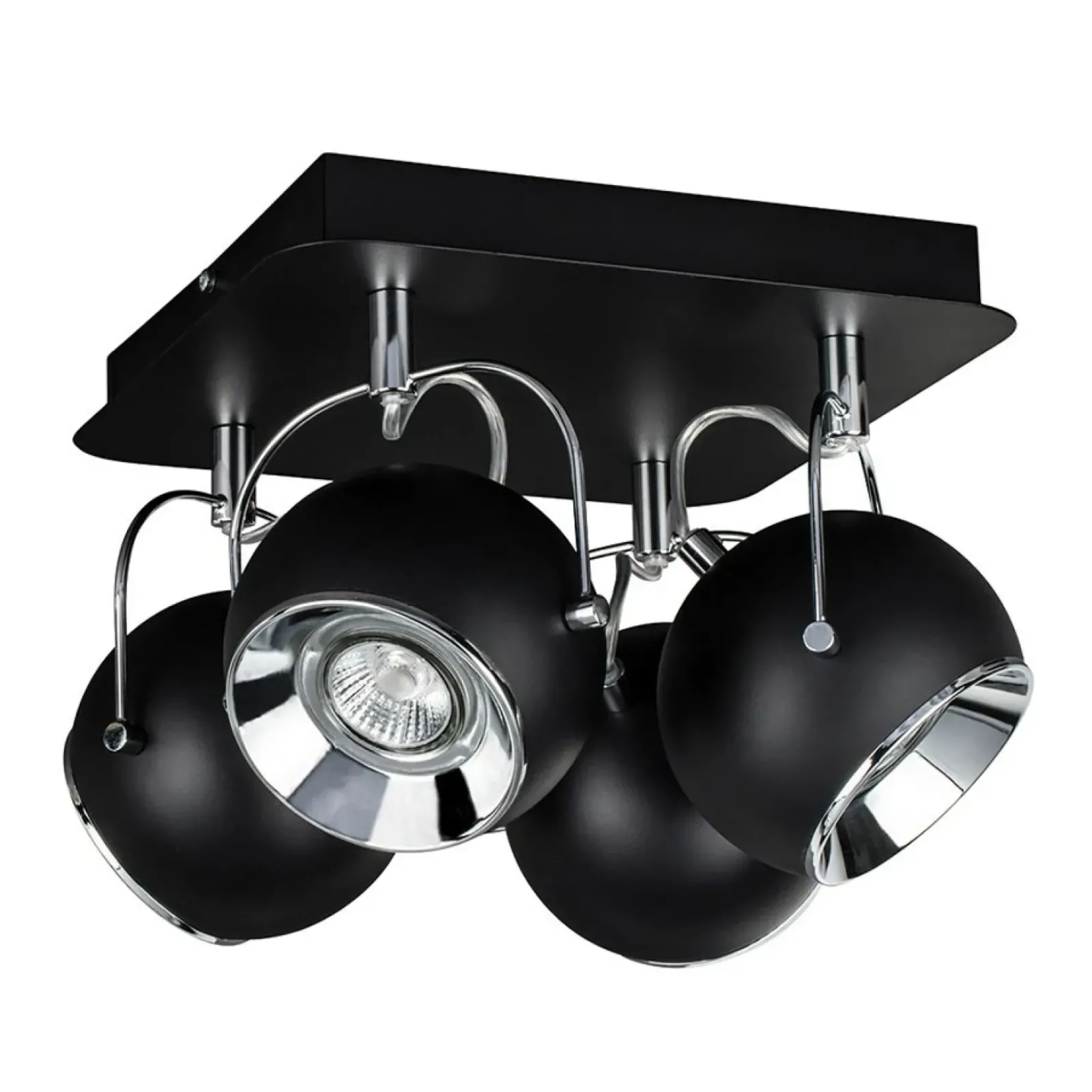 Sklep Kaja Lampa sufitowa z czarno-srebrnymi reflektorami 5109484 BALL | Kaja Store