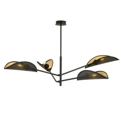 Sklep Kaja Lampa sufitowa z czarno-złotymi abażurami 1158/4 VENE | Kaja Fashion