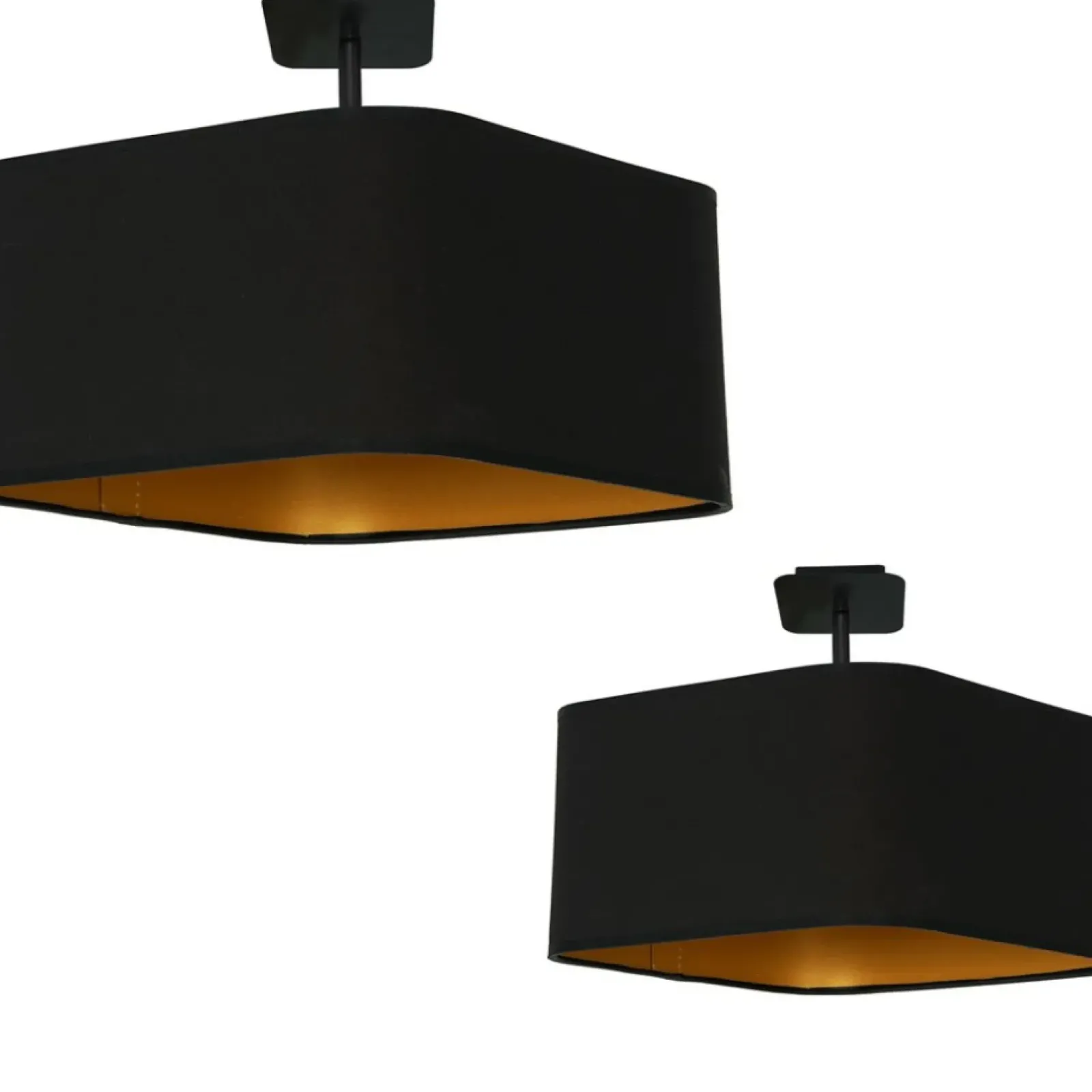 Sklep Kaja Lampa sufitowa z czarno-złotym abażurem ML6367 NAPOLI | Kaja Best