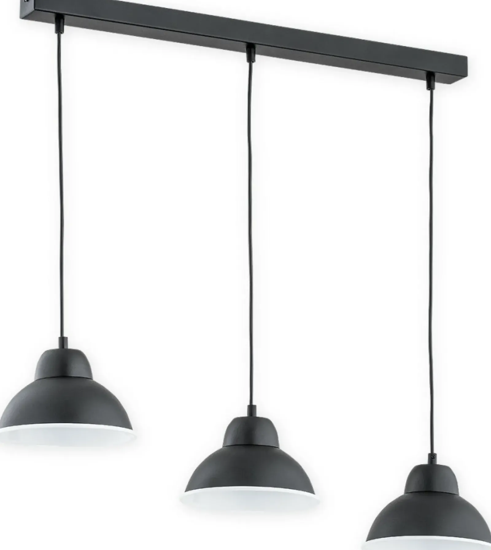 Sklep Kaja Lampa sufitowa z czarnymi kloszami O2983 W3 CZA + BIA| Kaja* Randole Tradycyjne