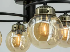 Sklep Kaja Lampa sufitowa z dekoracyjnymi kloszami 2216/4 BL 21QG z serii SALSA* Randole Tradycyjne