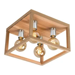 Sklep Kaja Lampa sufitowa z drewna dębowego, styl boho 9158474 KAGO | Kaja Discount