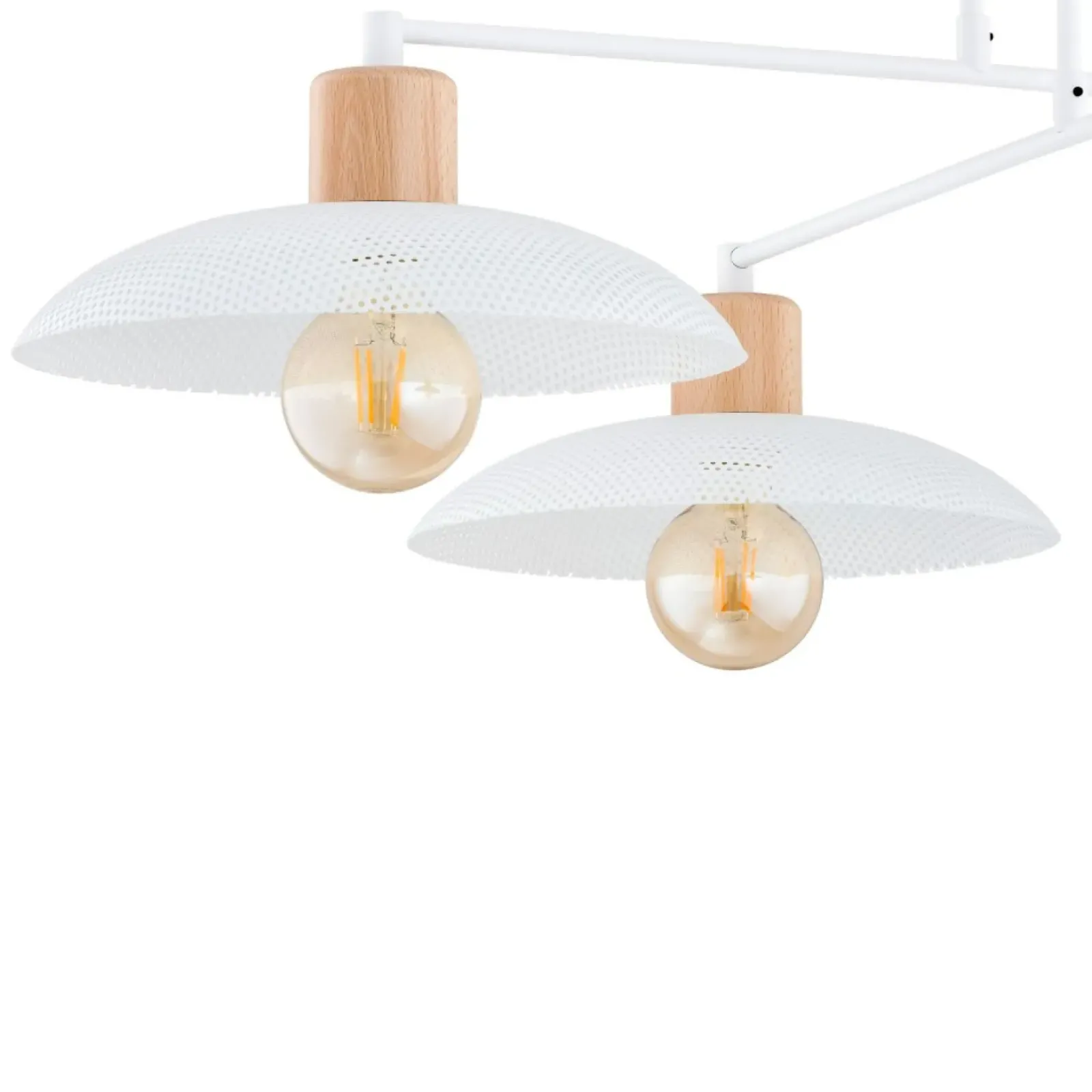 Sklep Kaja Lampa sufitowa z drewnianymi oprawkami 1319/4 KOBE | Kaja Oświetlenie biały Clearance