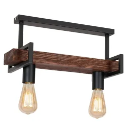 Sklep Kaja Lampa sufitowa z drewnianym elementem LX 0664 z serii HARD | Kaja Online