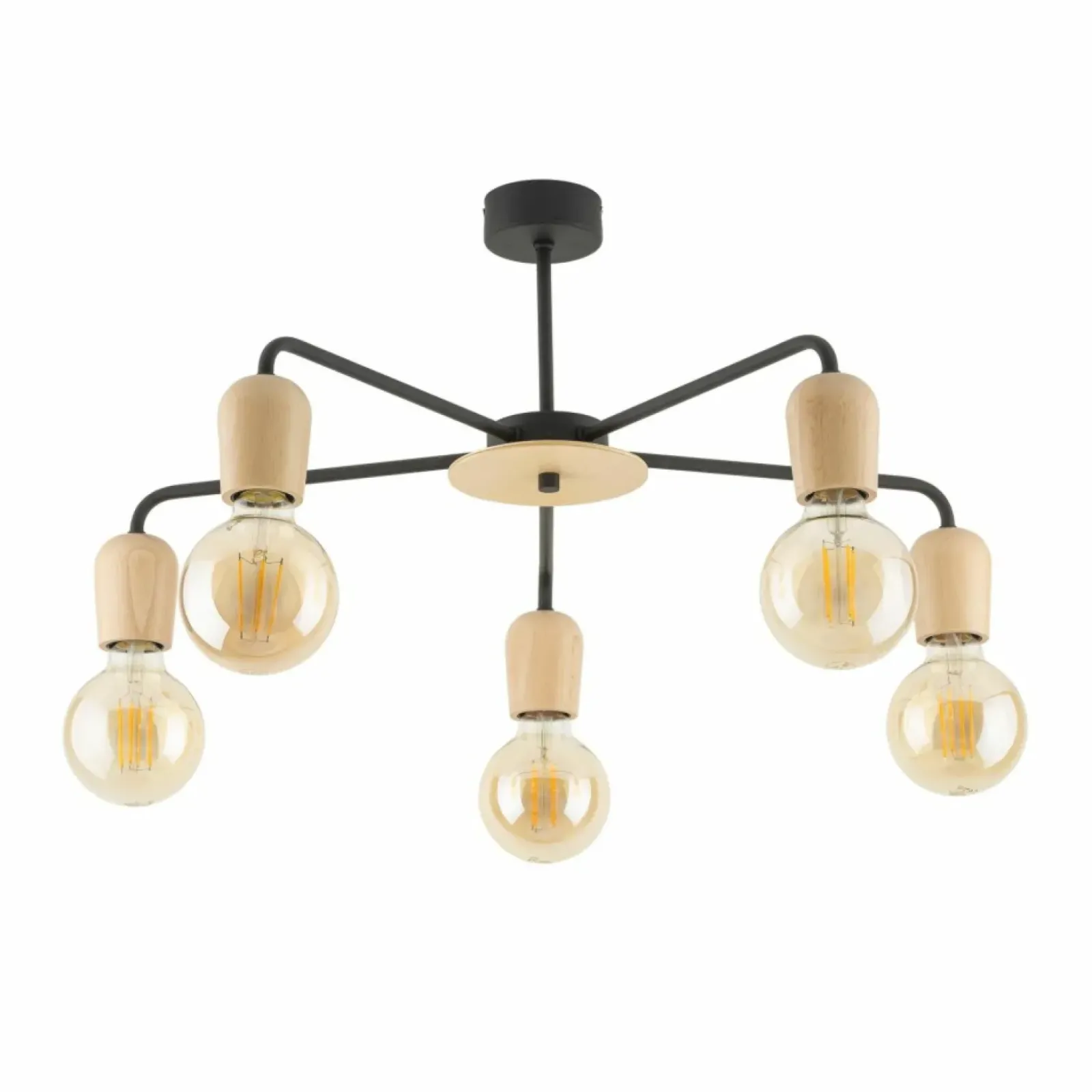 Sklep Kaja Lampa sufitowa z drewnianymi oprawkami TK 4969 MIRIAM | Kaja Store