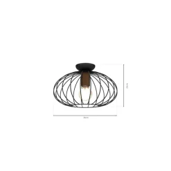 Sklep Kaja Lampa sufitowa z drucianym kloszem MLP7958 z serii MERIDIANO | Kaja Oświetlenie Flash Sale
