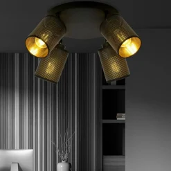 Sklep Kaja Lampa sufitowa z dwukolorowymi abażurami 1152/4PREM BRONX | Kaja czarny Online