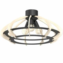 Sklep Kaja Lampa sufitowa z jasnym, drewnianym abażurem LX 9988 OREBO | Kaja New