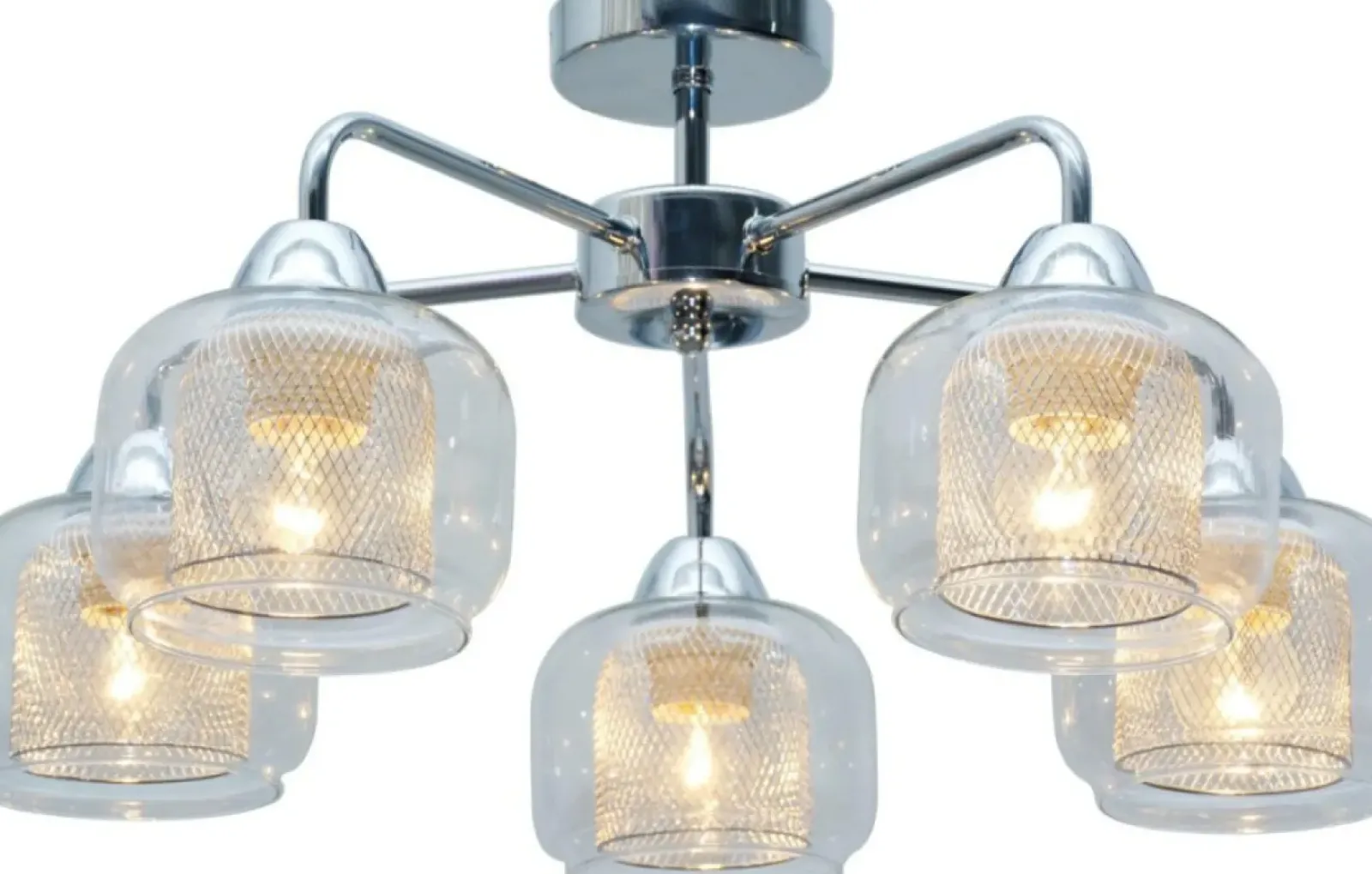 Sklep Kaja Lampa sufitowa z kloszami na żarówki E14 35-67104 RAY | Kaja chrom Best Sale
