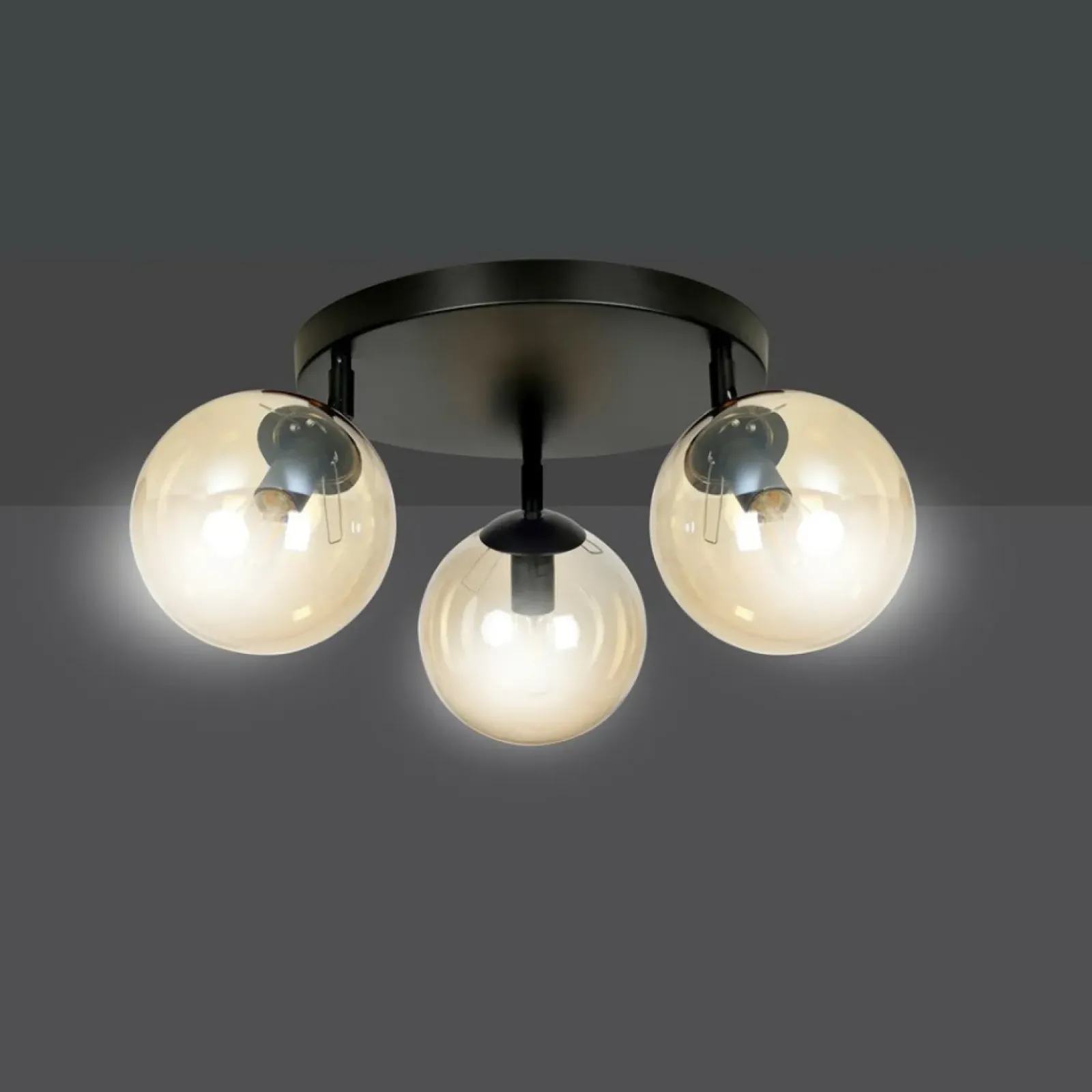 Sklep Kaja Lampa sufitowa z kloszami w kolorze miodowym 778/3APREM | Kaja Cheap