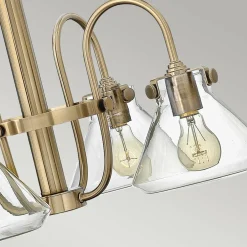 Sklep Kaja Lampa sufitowa z kloszami HK-CONGRESS4-A-BC z serii CONGRESS szczotkowanykarmel Flash Sale