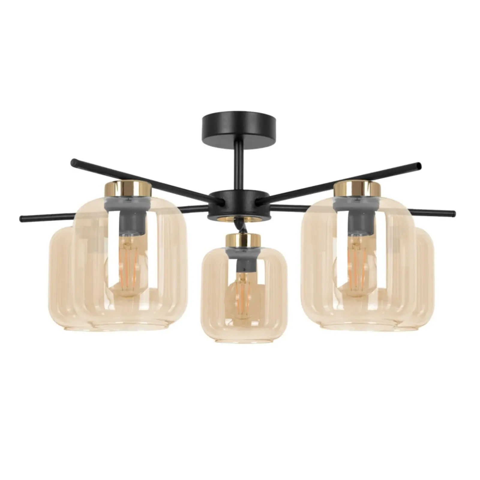 Sklep Kaja Lampa sufitowa z kloszami i złotymi elementami K-5512 z serii IGA Shop
