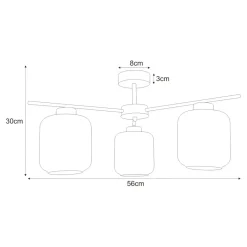 Sklep Kaja Lampa sufitowa z kloszami o ciekawym kształcie K-5516 z serii PIEGA Discount